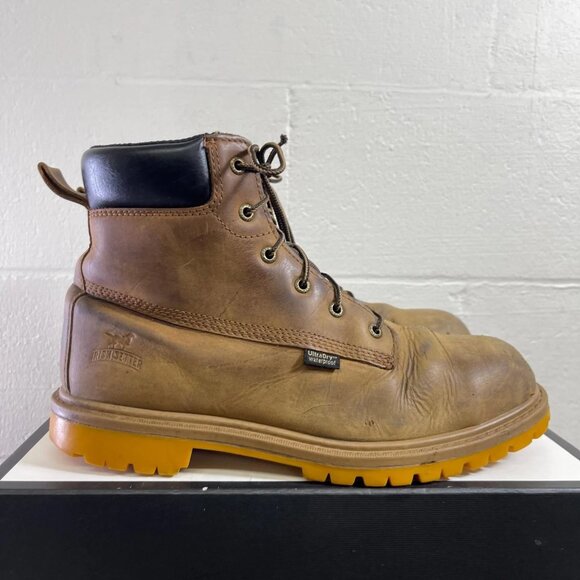 Red Wing Irish Setter 83614 Brown Leather Safety Toe Work Boots Men's Size 10 US - Picture 3 of 11